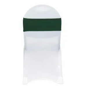 (10 Pack) Spandex Chair Bands in Hunter Green