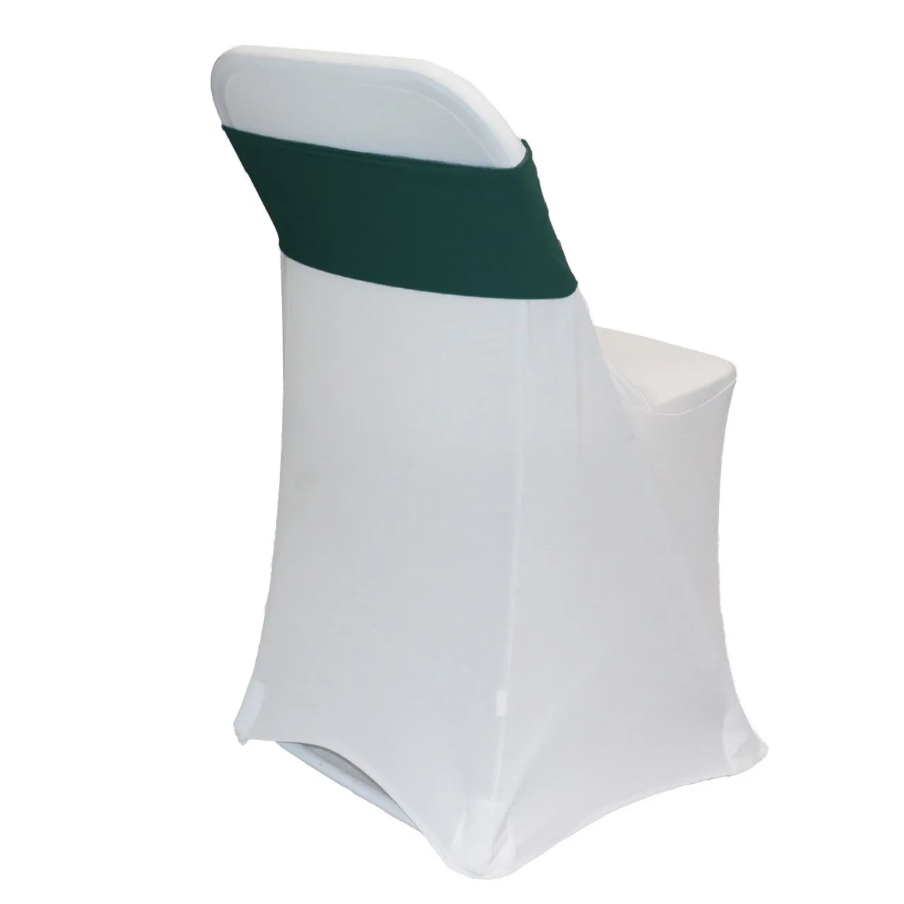 (10 Pack) Spandex Chair Bands in Hunter Green