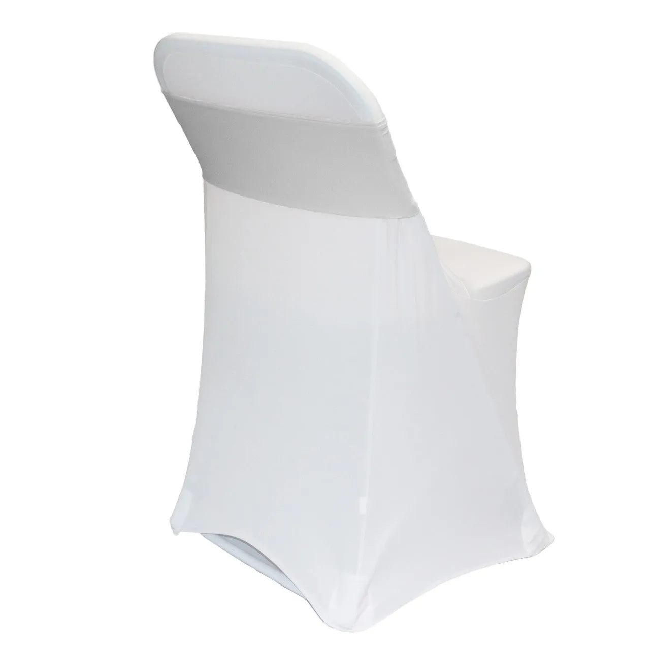 (10 Pack) Spandex Chair Bands in Silver
