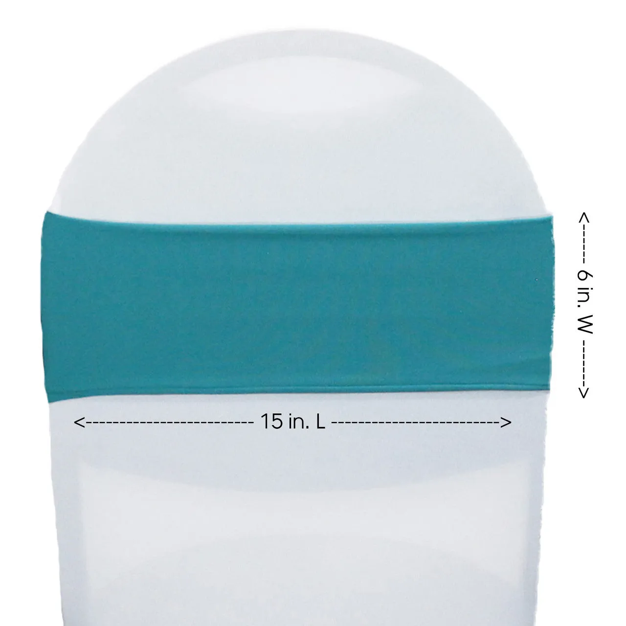 (10 Pack) Spandex Chair Bands in Teal