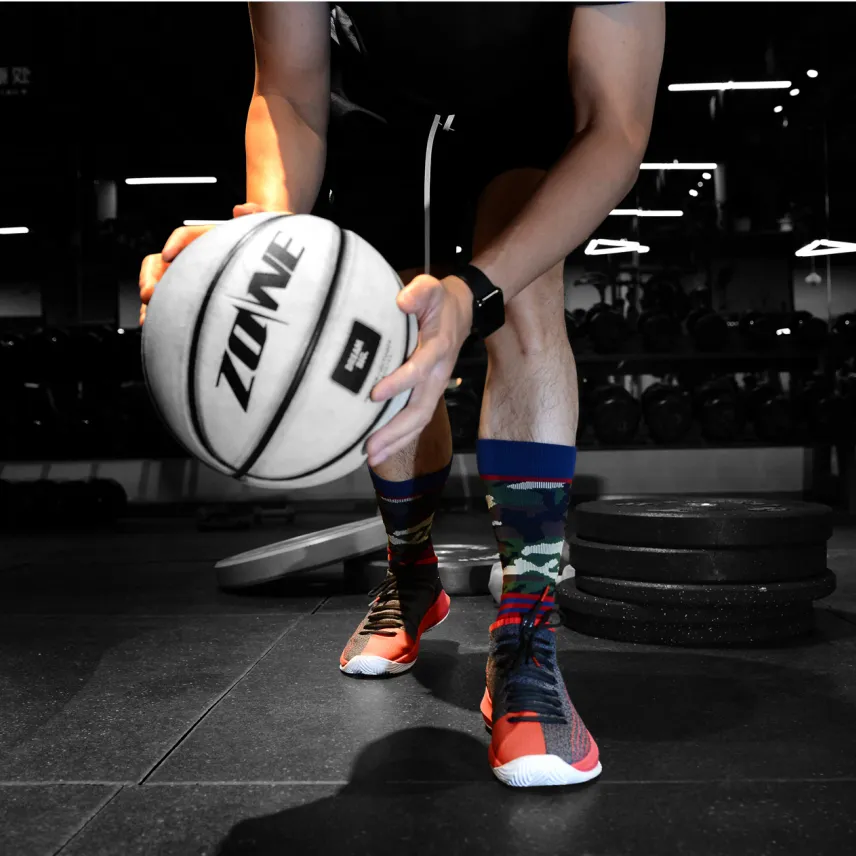 2-Pack Camouflage Sport Cotton Socks for Men