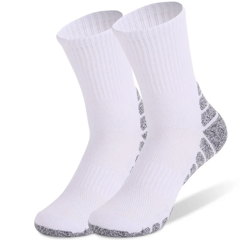 2Pack Outdoor Sports Therma Thickened Towel Bottom Sock EU43-47 White