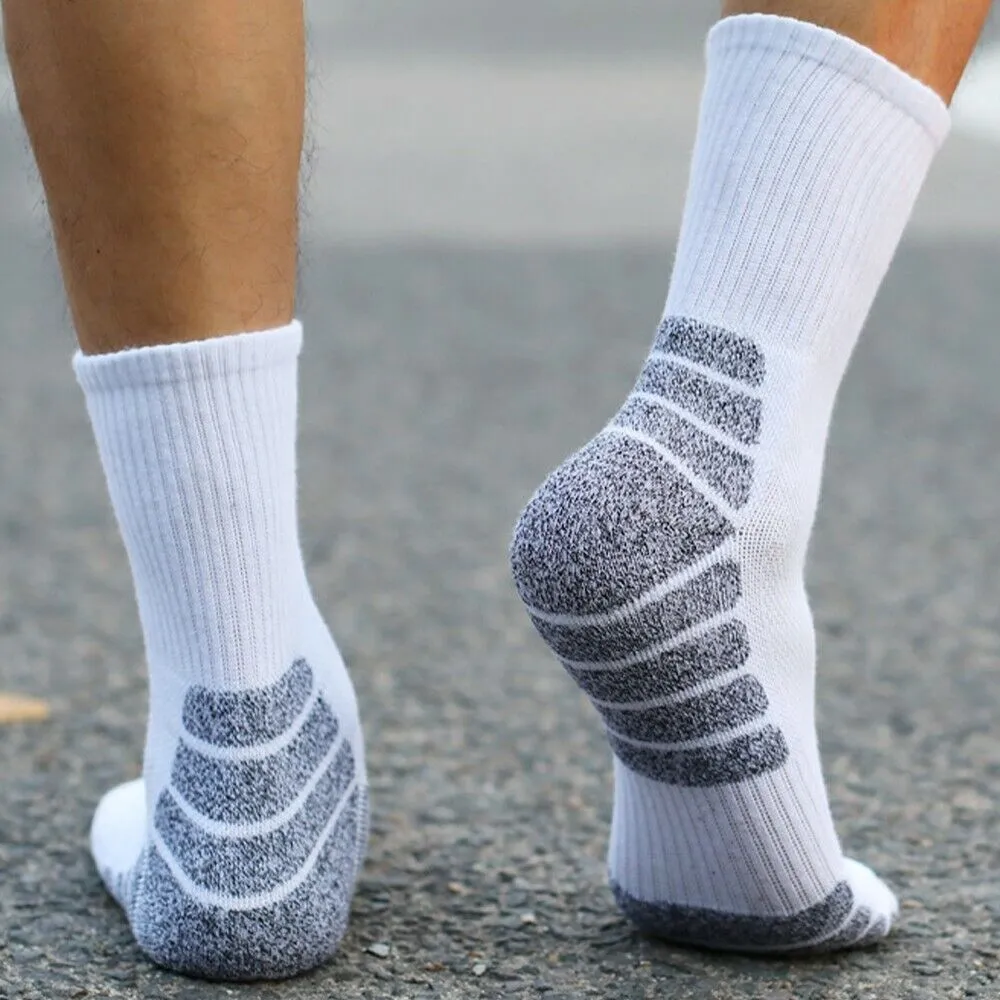 2Pack Outdoor Sports Therma Thickened Towel Bottom Sock EU43-47 White