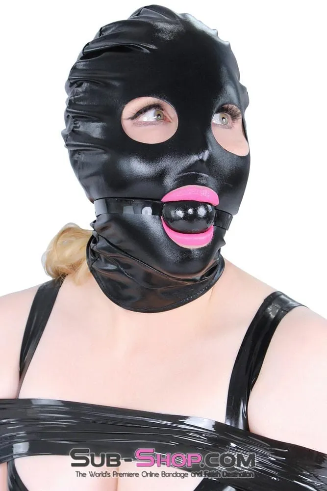 3484LB      Shiny Spandex Open Mouth & Eyes Hood