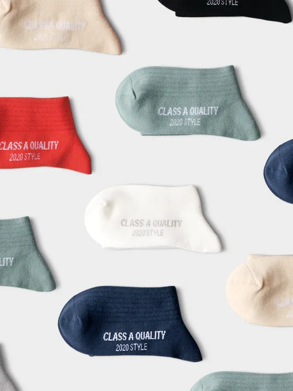 5 Pack Mens Solid Cotton Calf Sock