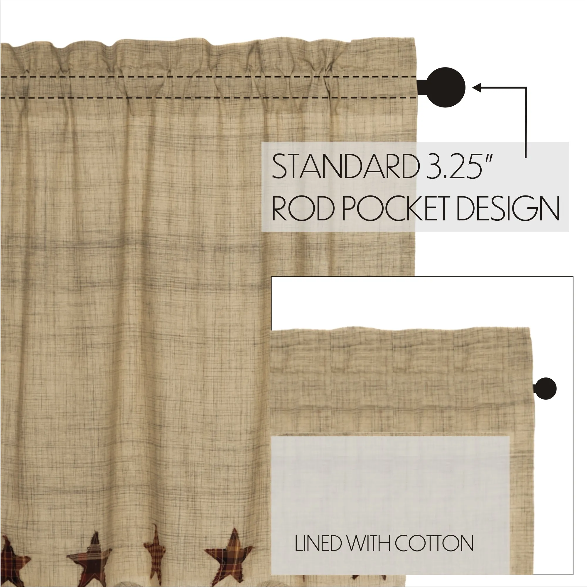 Abilene Star Prairie Panel Set of 2