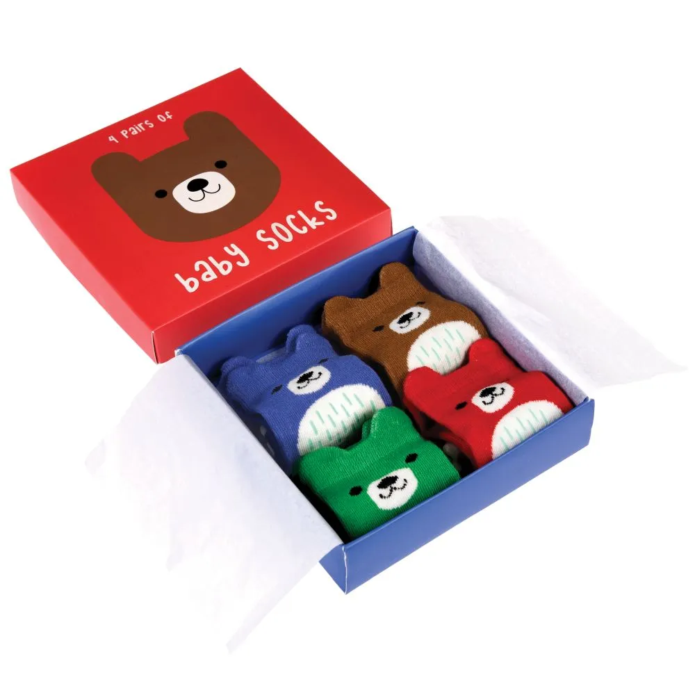 Baby socks 4 Pairs – Bear