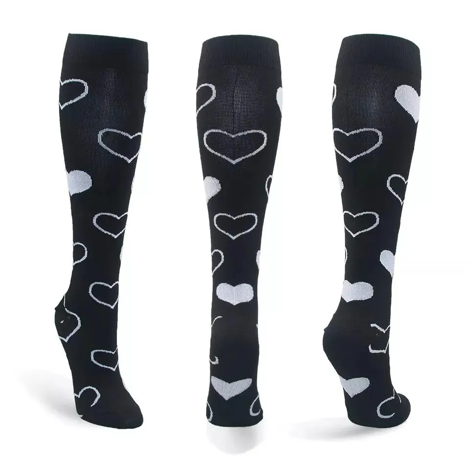 Black & White Love Knee High Socks