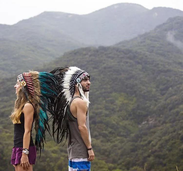 Black Indian Headdress - 95cm