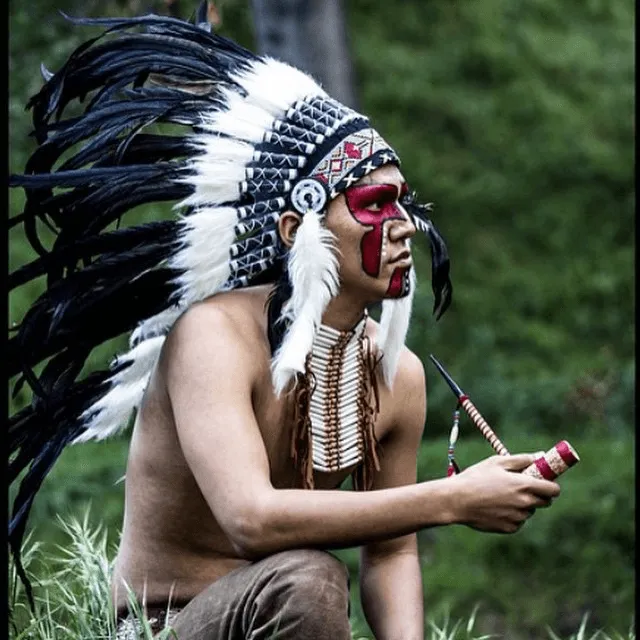 Black Indian Headdress - 95cm