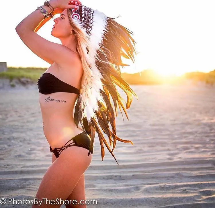 Black Indian Headdress - 95cm