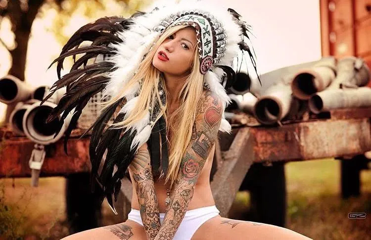 Black Indian Headdress - 95cm