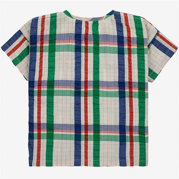 Bobo Choses Baby Madras Checks Woven Shirt Short Sleeve Multicolor