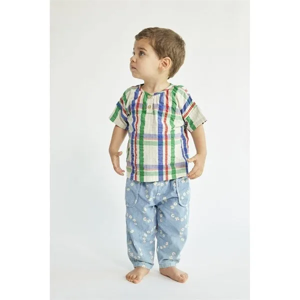 Bobo Choses Baby Madras Checks Woven Shirt Short Sleeve Multicolor