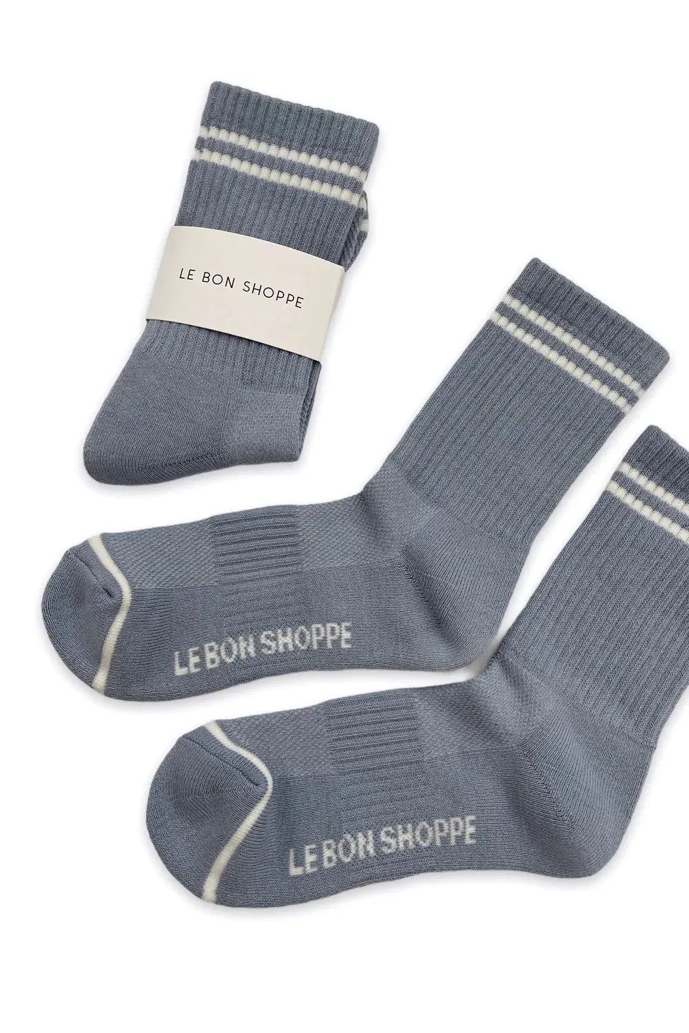 Boyfriend Socks (Blue Grey)