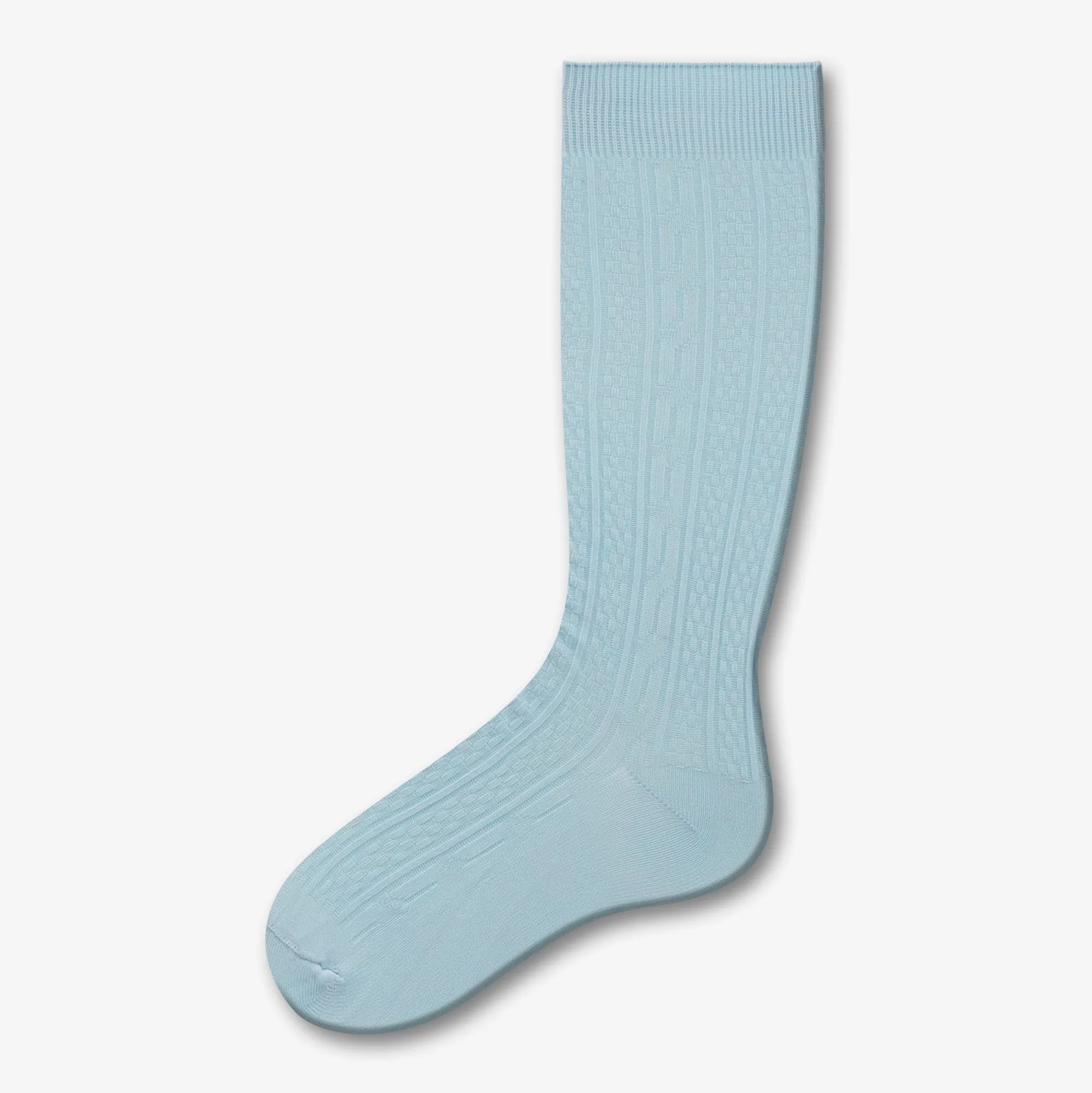 Cable Nylon Knee High Socks - Style: 210