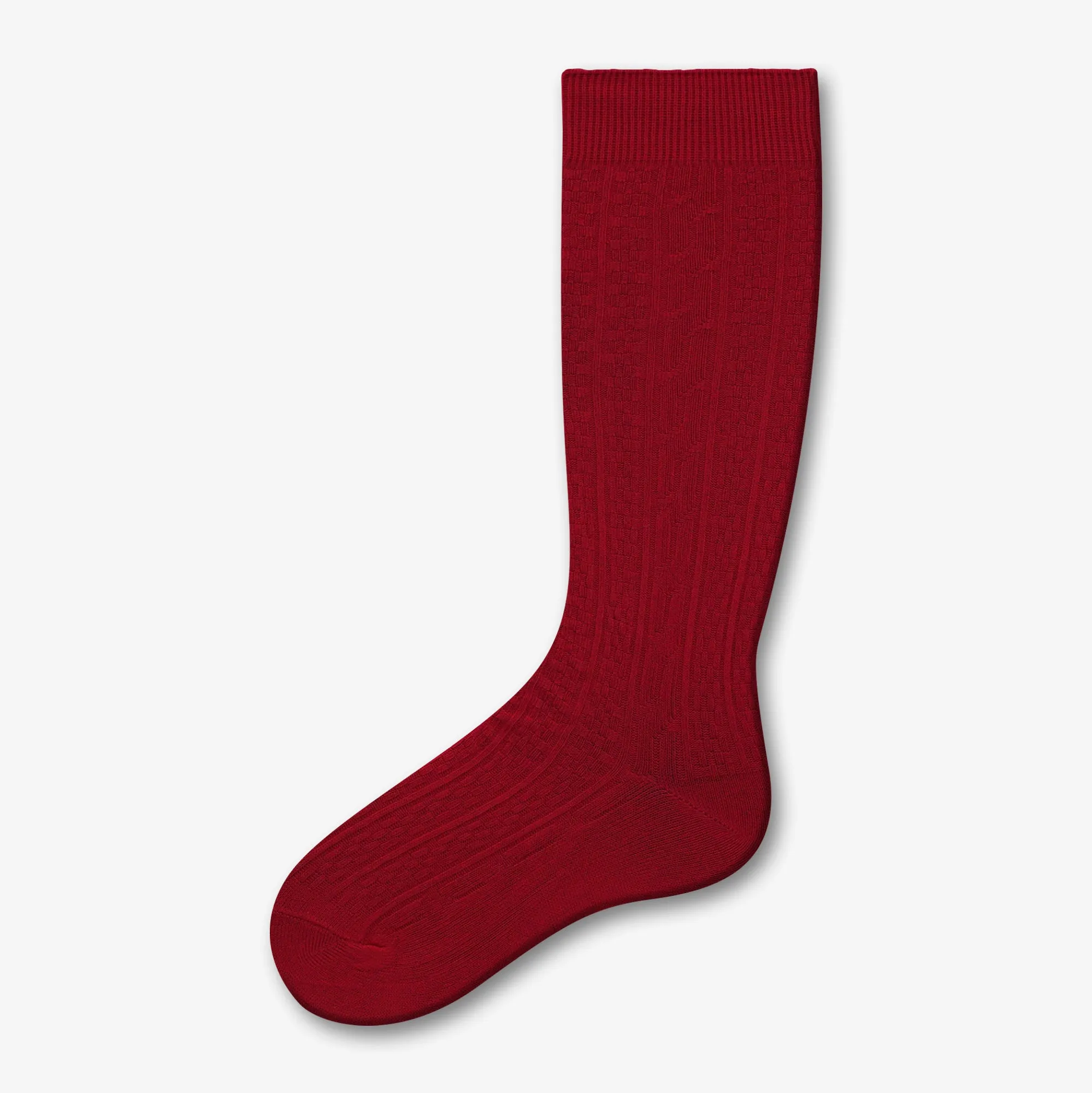Cable Nylon Knee High Socks - Style: 210