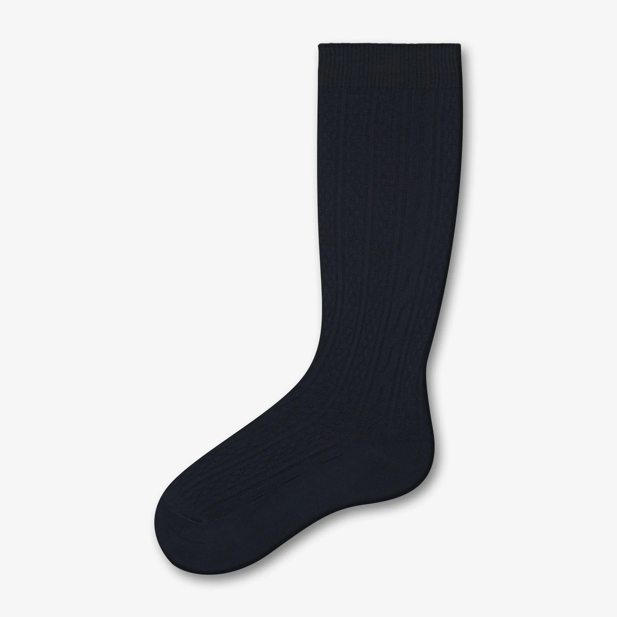Cable Nylon Knee High Socks - Style: 210