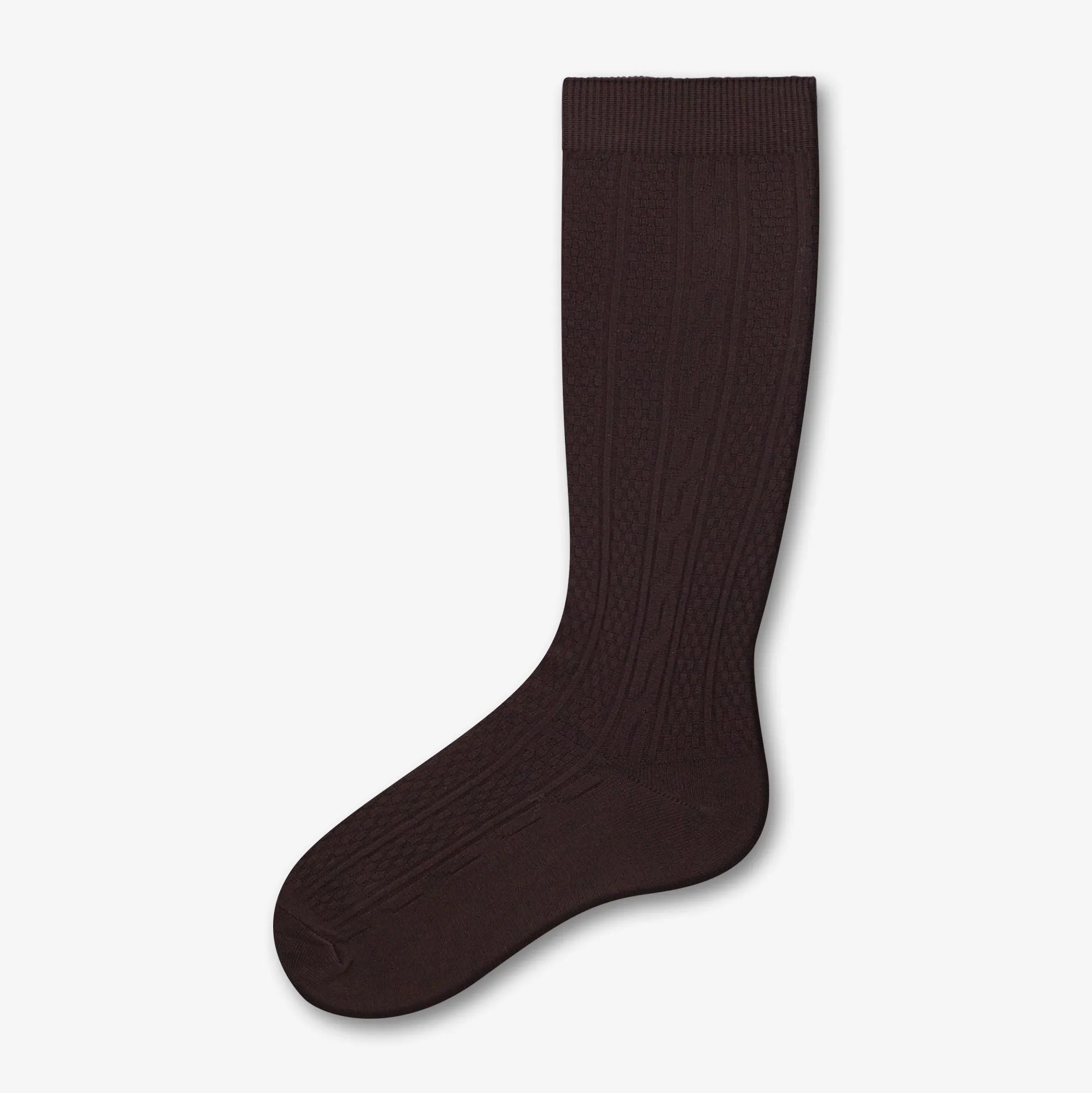 Cable Nylon Knee High Socks - Style: 210