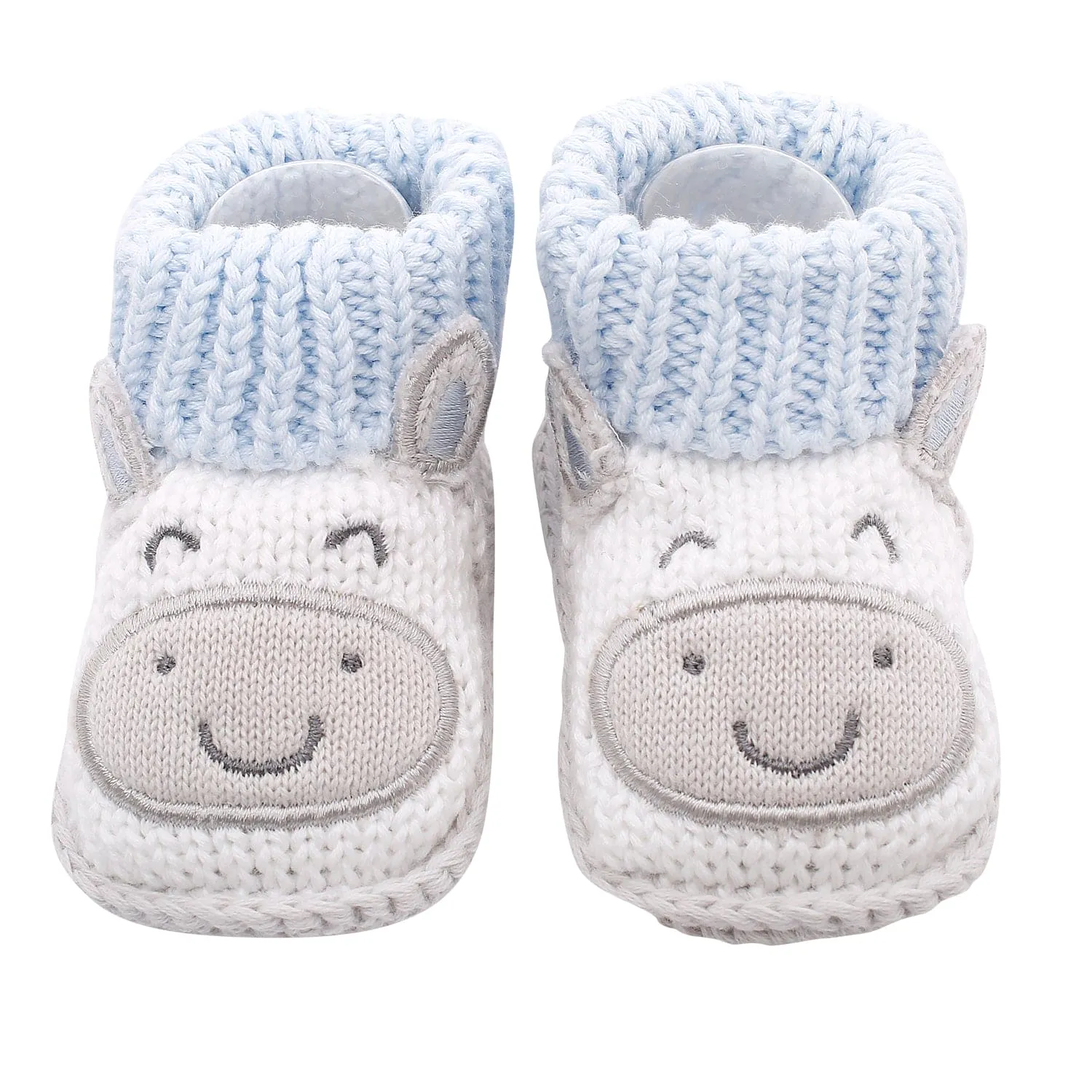 Cute Blue And Grey Socks Booties