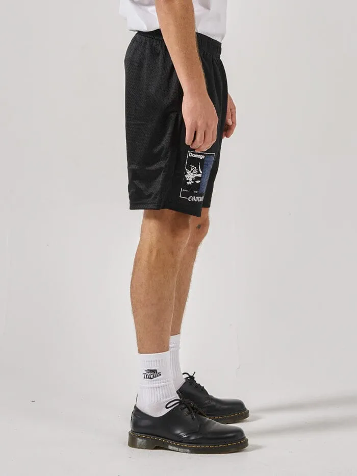 Damage Control Mesh Short - Black