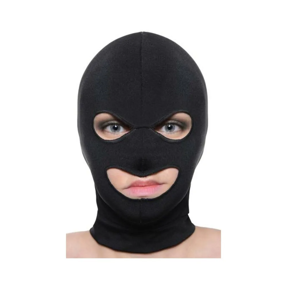Facade Spandex Hood With Eyes And Mouth Holes Black O/S