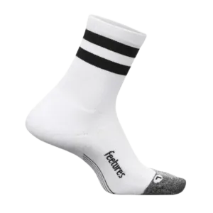 Feetures - Elite Light Cushion Mini-Crew - White High Top Stripe (US 12.5-15.5)
