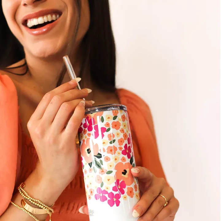 Floral Skinny Tumbler ~ Various Styles