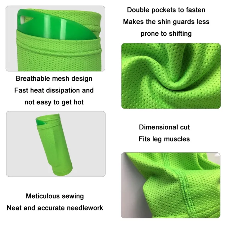 Football Shin Pads   Socks Sports Protective Equipment, Color: White (L)