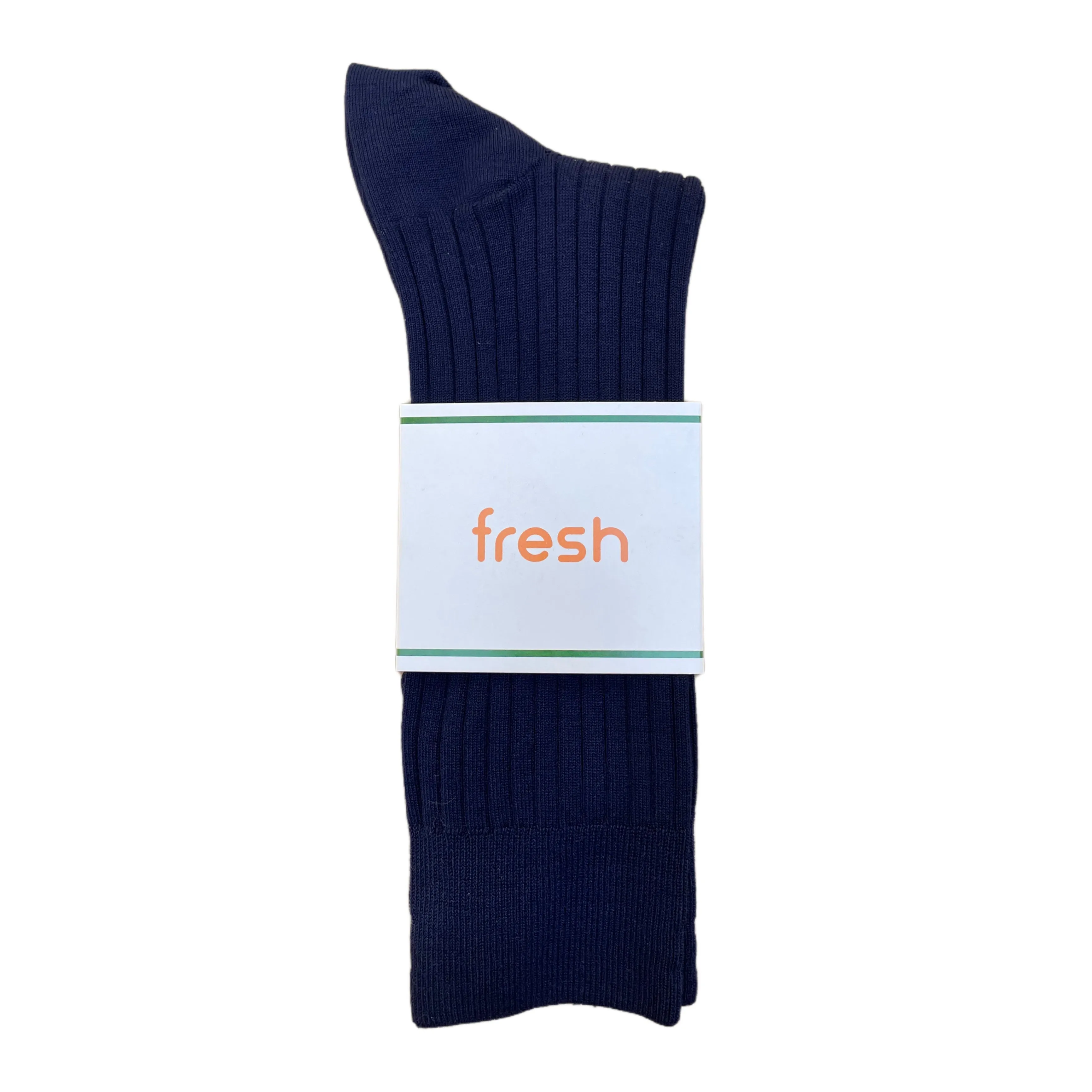 FRESH Cotton Mid-Calf Lenght Socks In Navy