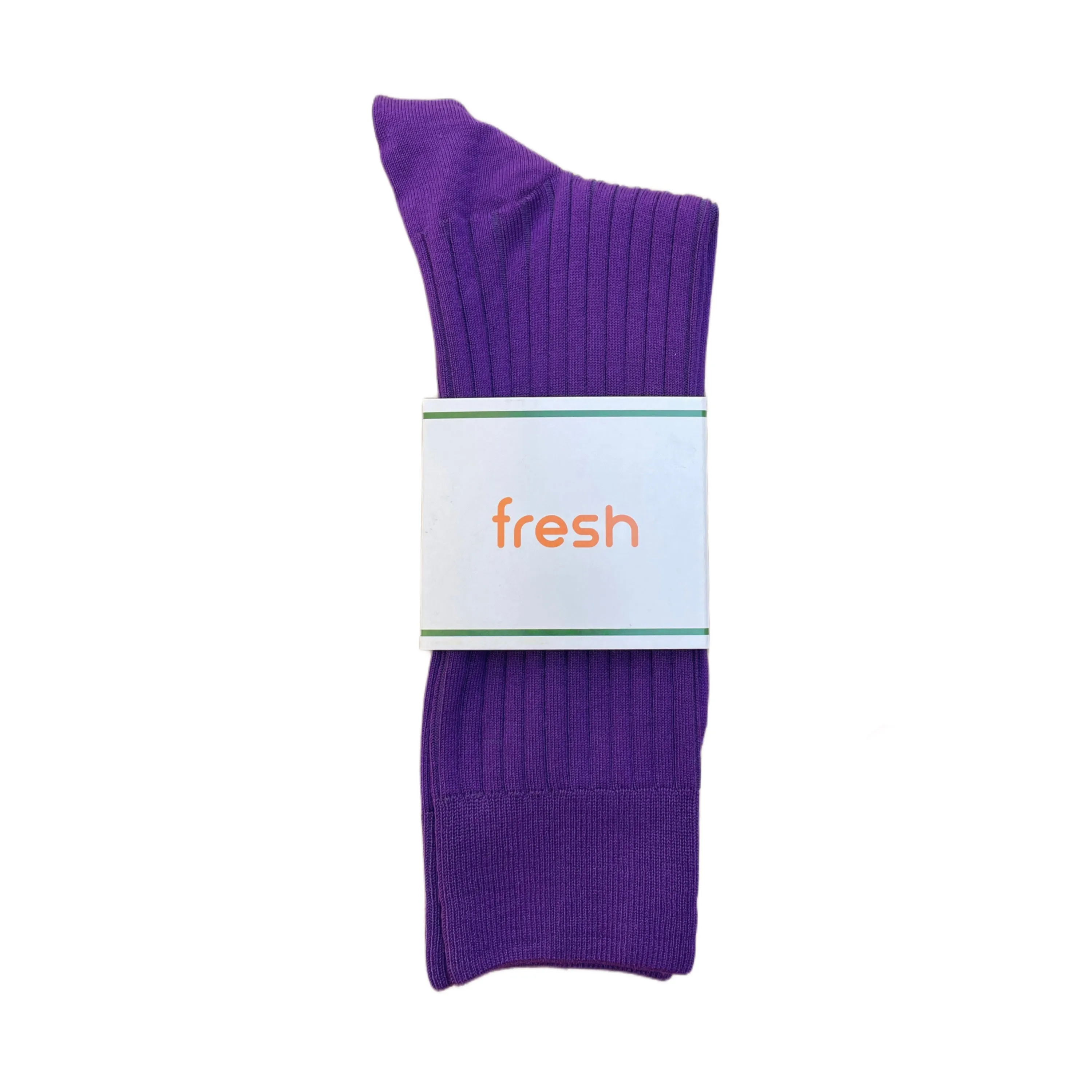 FRESH Cotton Mid-Calf Lenght Socks In Purple