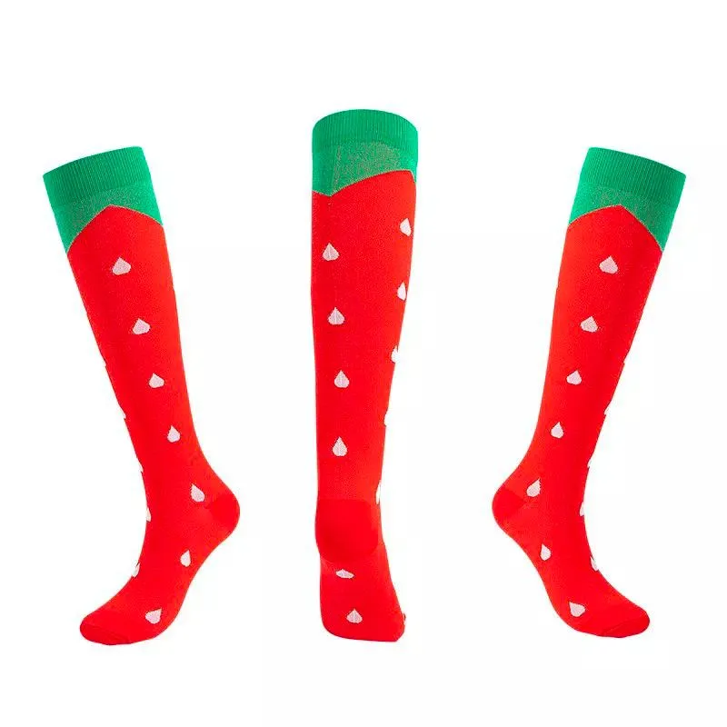 Giant Strawberry Knee High Socks