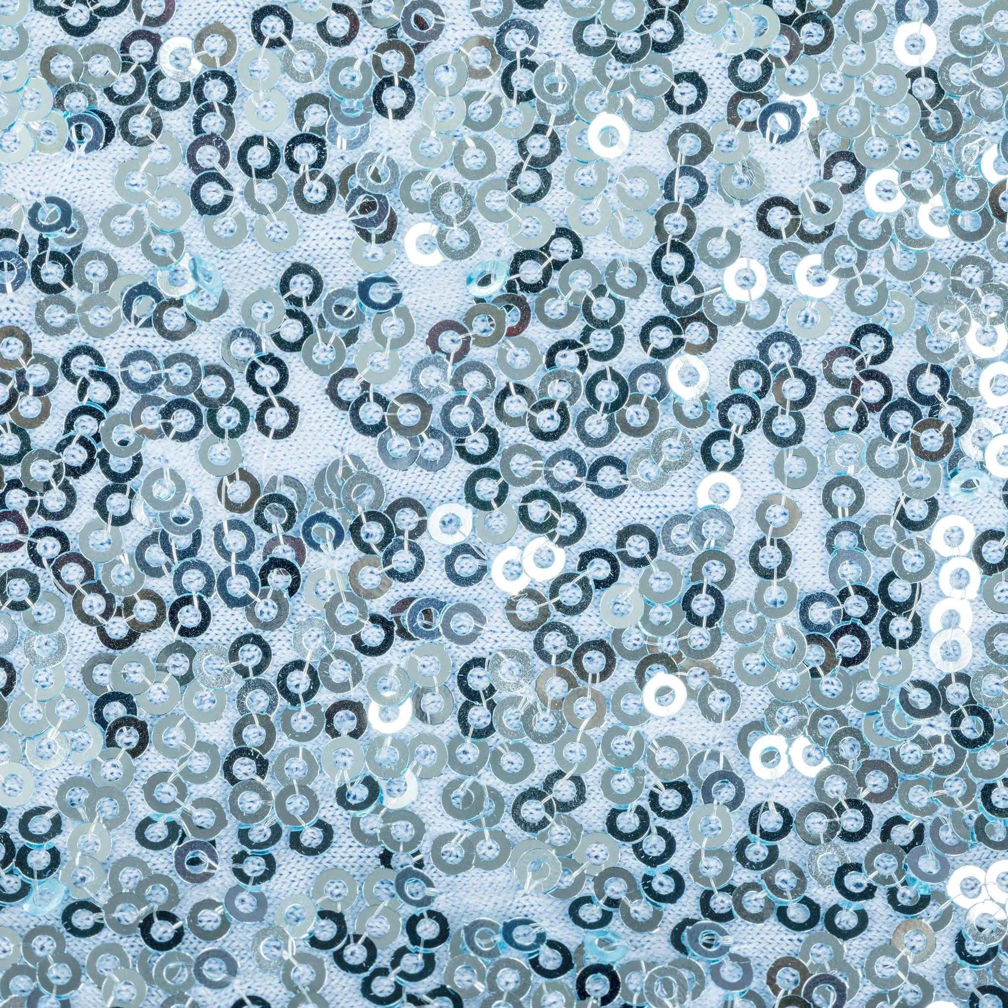 Glitz Sequin Spandex Chair Band - Baby Blue
