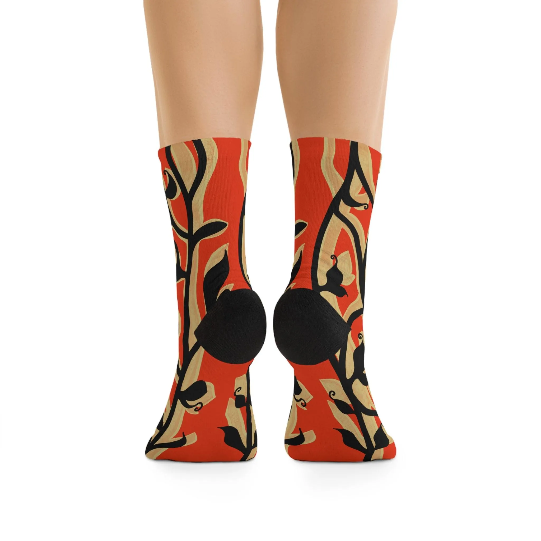 Havana Red Printed Socks