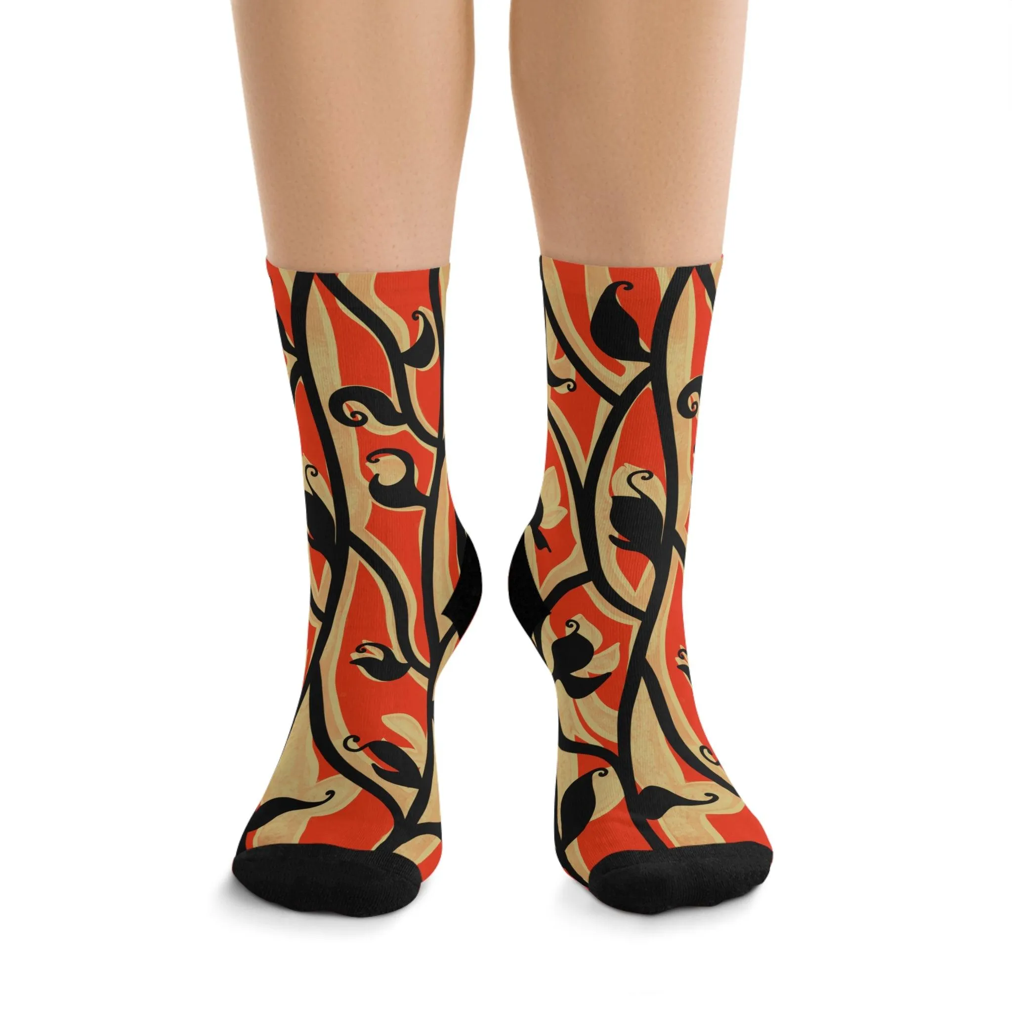 Havana Red Printed Socks
