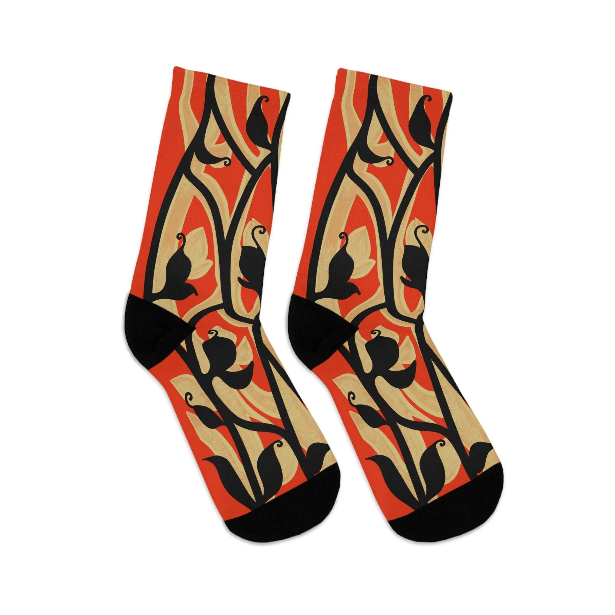 Havana Red Printed Socks