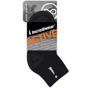 Incrediwear - Active Ankle Socks Black Quarter/Above Ankle