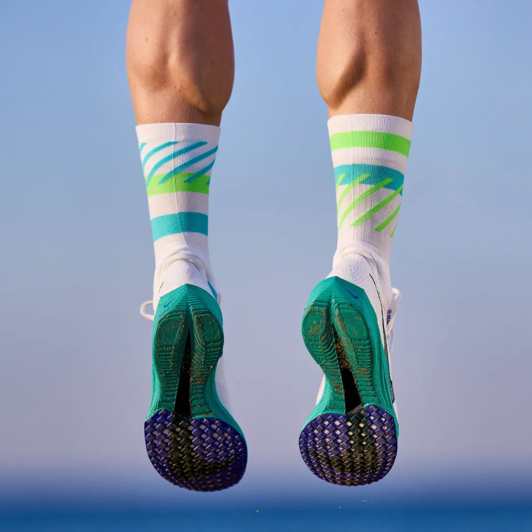 Incylence - Running Disrupts Long Sock - Green Cyan