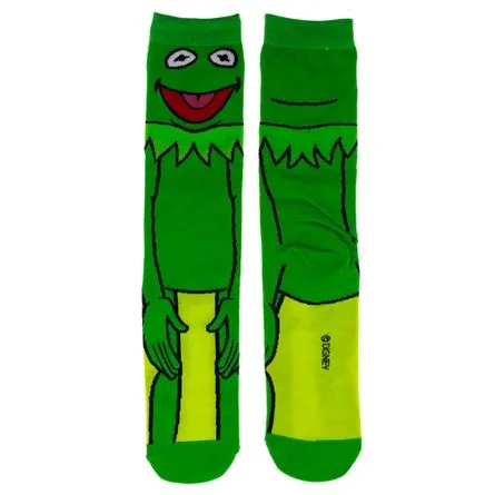 Kermit the Frog Cartoon Socks, Fun Novelty Unisex 360 Degree Artwork Character Designed Crew Socks