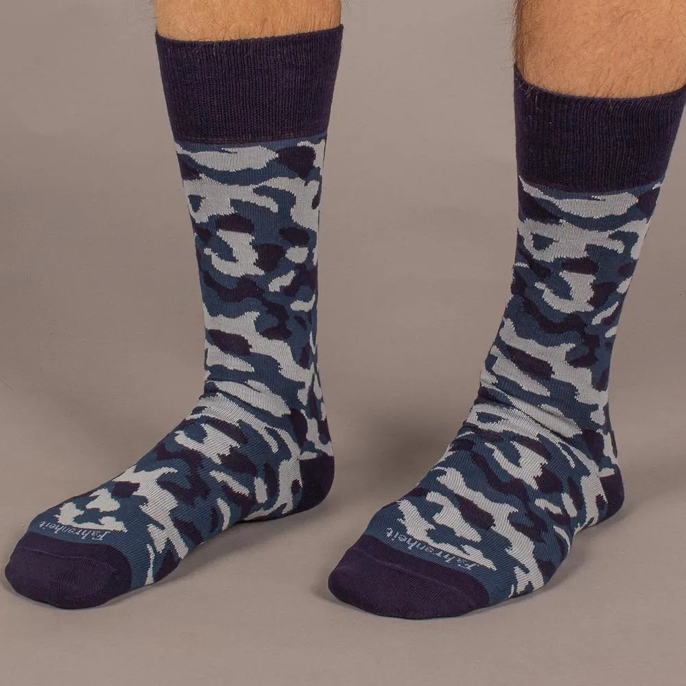 Men's Sock | Blue Camouflage