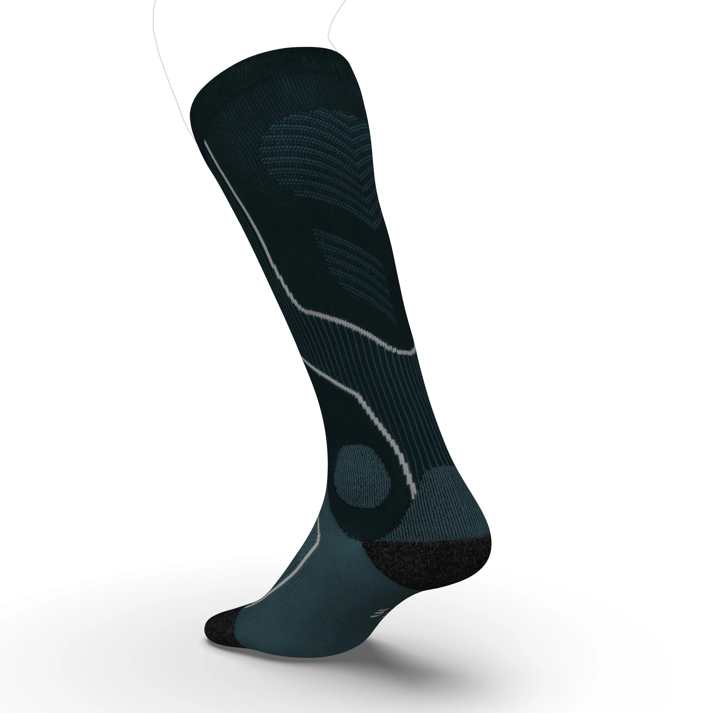 Merino wool running socks Run 900 black KIPRUN, black