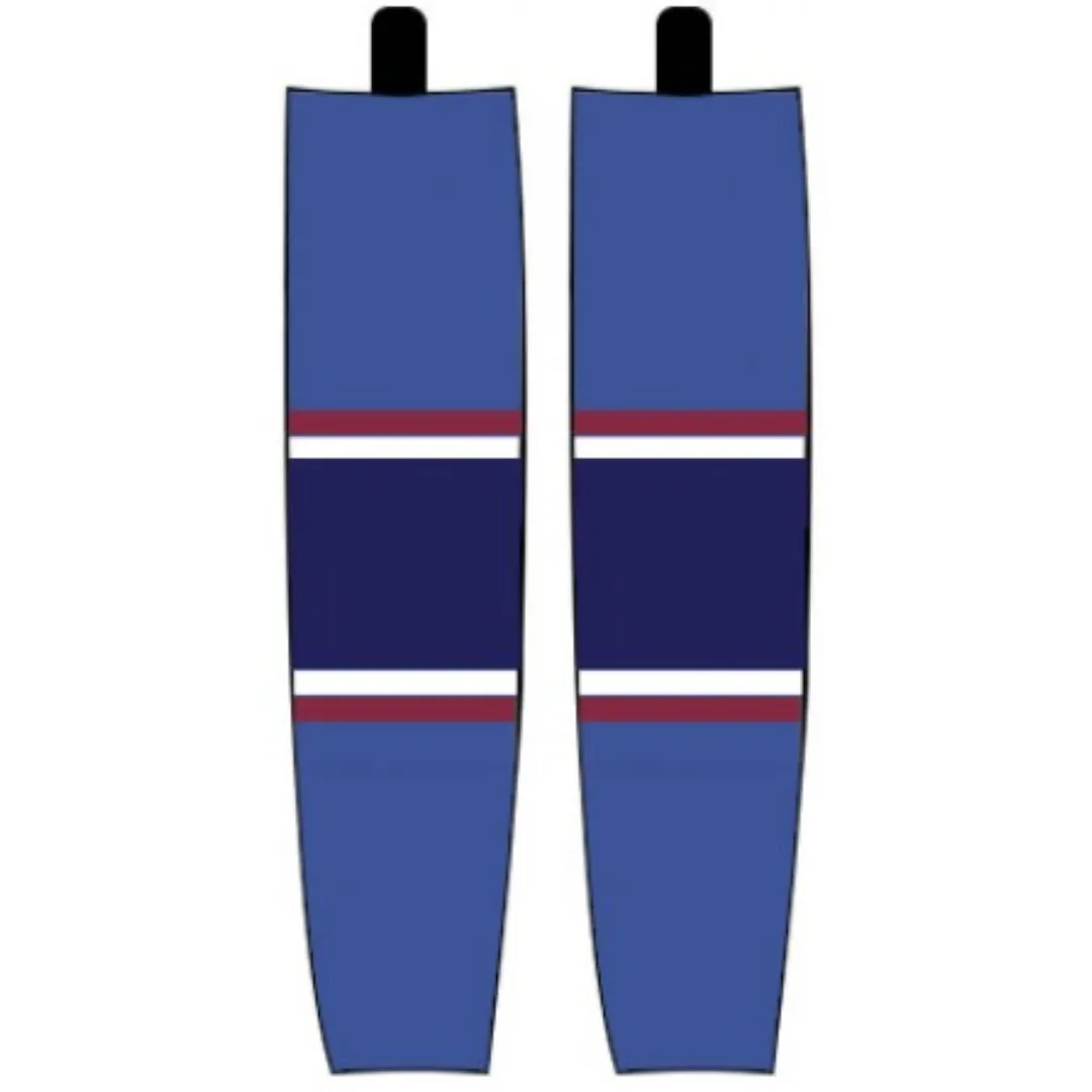 Modelline 1999-2011 Atlanta Thrashers Third Airforce Blue Sublimated Mesh Ice Hockey Socks