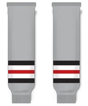 Modelline Ohio State Buckeyes Alternate Grey Knit Ice Hockey Socks