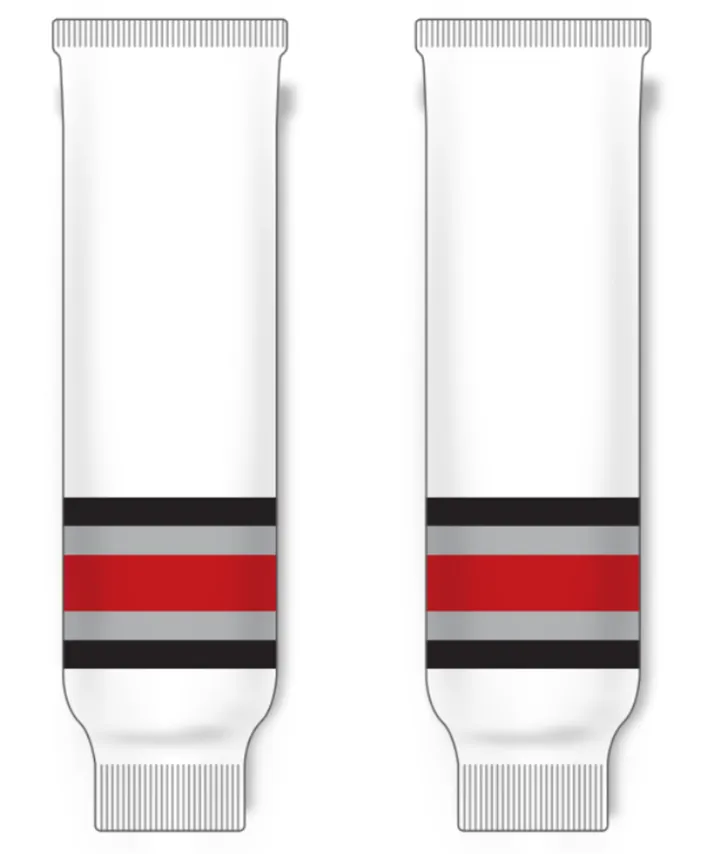 Modelline Ohio State Buckeyes Home White Knit Ice Hockey Socks