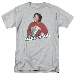 Mork & Mindy Catchphrase Mens T Shirt Athletic Heather