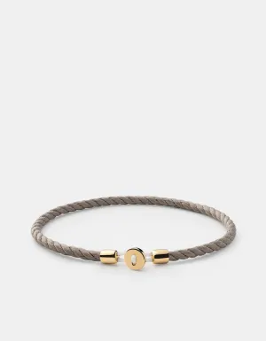 Nexus Cotton Rope Bracelet, Gold Vermeil
