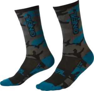 ONeal Socks MTB Performance Camo Gray/Blue/Black