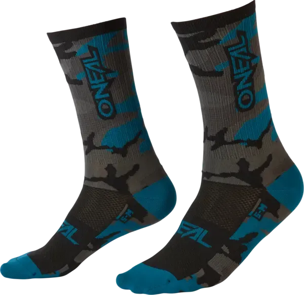 ONeal Socks MTB Performance Camo Gray/Blue/Black