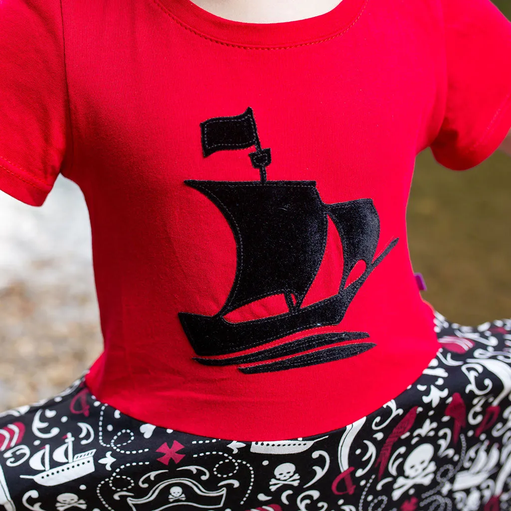 Pirates Short Sleeve Super Twirler Play Dress with Pockets