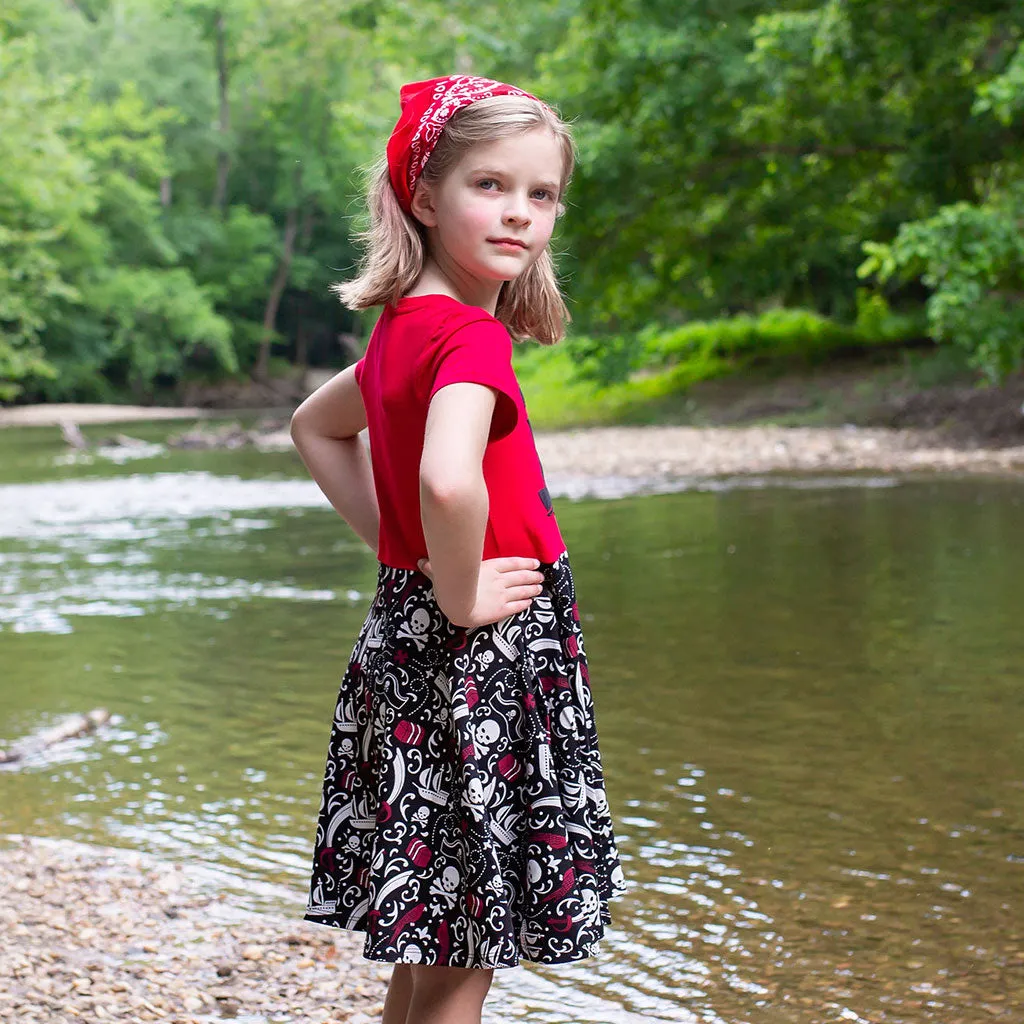 Pirates Short Sleeve Super Twirler Play Dress with Pockets